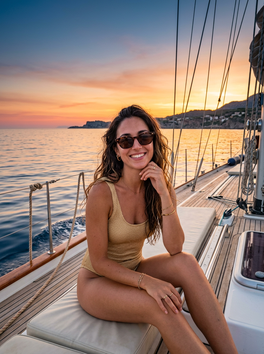 Camila, a open water AI girlfriend on Skout Dating
